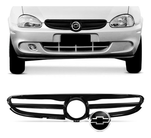 Grade Dianteira Corsa Classic 2003 04 05 A 2010 Com Emblema 