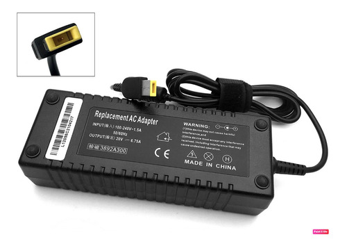  Cargador Para Lenovo Legion Y520 20v 6,75a 135w Rectangular