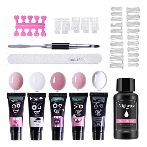 Kit De Barniz De Gel Uv Para Extensiones De Uñas