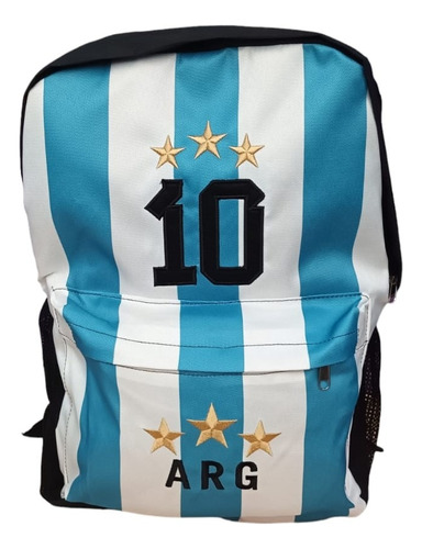 Mochila Arg 10 Bordado 3 Estrellas