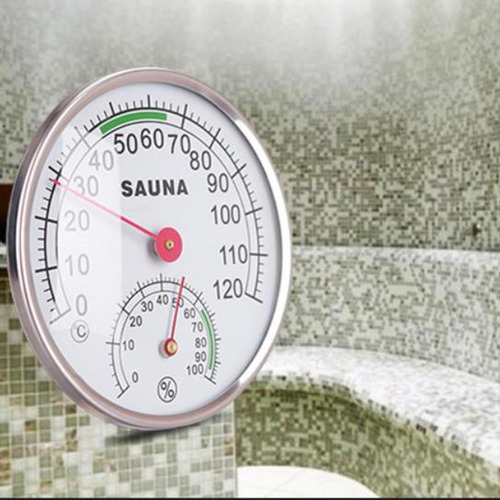 Higrómetro Termómetro De Sauna Con Funda De Metal Para