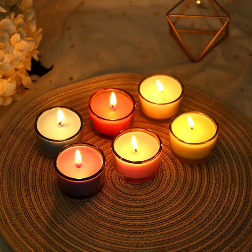 Velas De Aromaterapia En Forma De Mini Taza De Vidrio Para6p