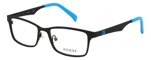 Anteojos Guess Gu9143-3 002 Con Montura De Metal Negro Mate