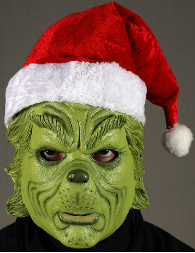 Máscara El Grinch Odio Navidad Navideño Fiesta Color Verde