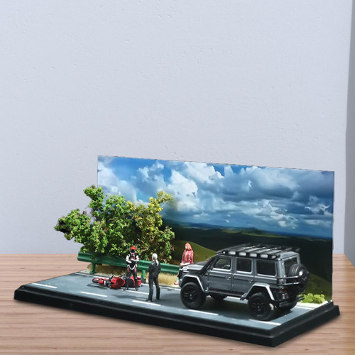 1/64 Modelo De Escena Del Automóvil Escena De Fondo Modelo