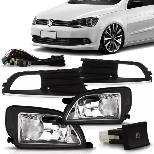 Imagem 1 de 3 de Kit Farol Milha Gol Voyage G6 12 2013 Grade Cromada