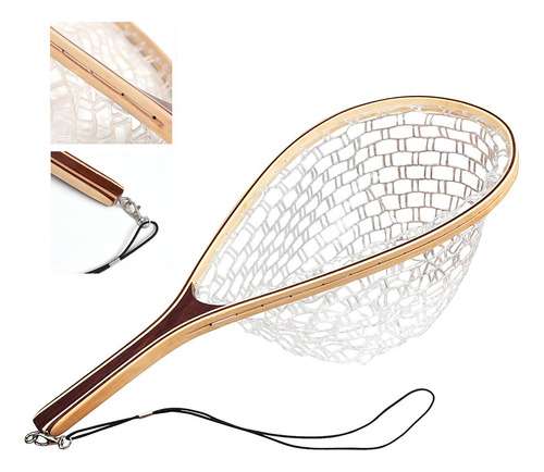 White Trout Bass Nylon Mesh Fly Fishing Landing Net Catch