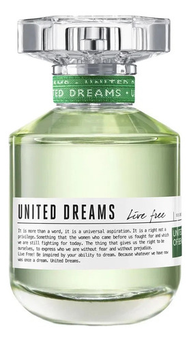 Benetton United Dreams Live Free EDT 80ml para feminino