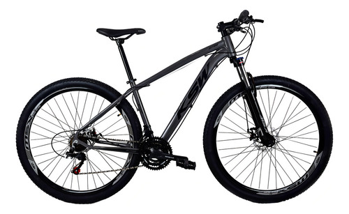 Bicicleta Ksw Aro 29 Freios Hidraulico 24v Câmbio Shima + K7 Cor Cinza