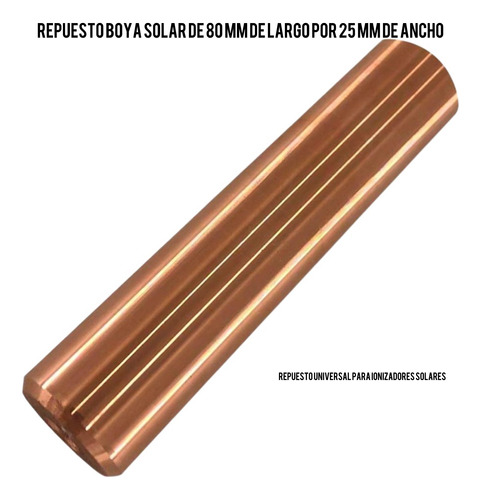 Anodo De Cobre Repuesto Ionizador 8cm Boya Solar