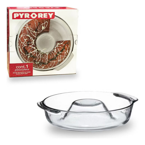 2 Formas Premium Para Pudim E Para Bolo 1,8l De Vidro Libbey