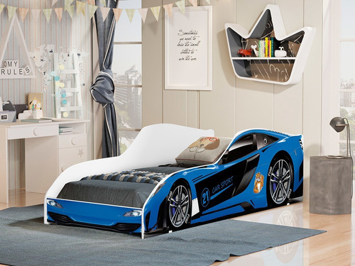 Cama Infantil Carro Azul Hot Wheels