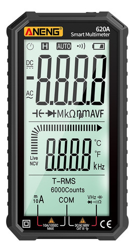 * 1 Multímetro Digital Aneng Ac/dc Pantalla Lcd 4,7 Pulgadas