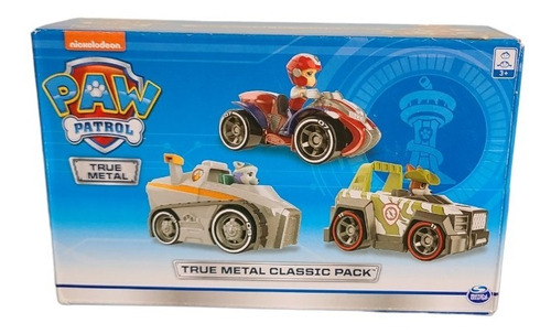 Paw Patrol Vehiculos Everest  + Tracker + Ryder True Metal 