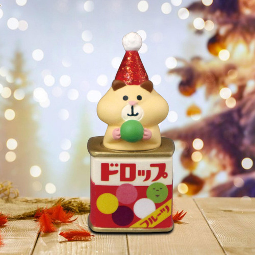 2 Mini Estatua De Animal En Miniatura De Navidad, Hámster