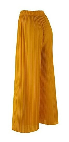 Pantalones Palazzo De Mujer Con Pliegues Y Cintura Ajustable