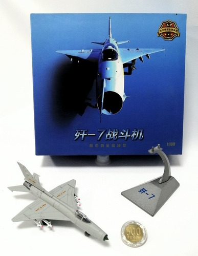 Miniatura Diecast 1/100, Caza Chino Chengdu J7 / F7