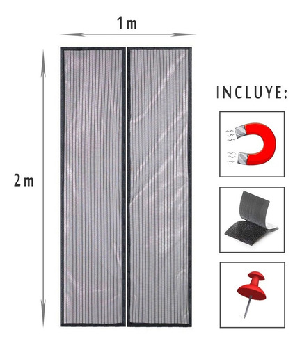 Imagen 5 de 8 de Mosquitero Magic-mesh Magnetico Imanes Cortina Para Puerta