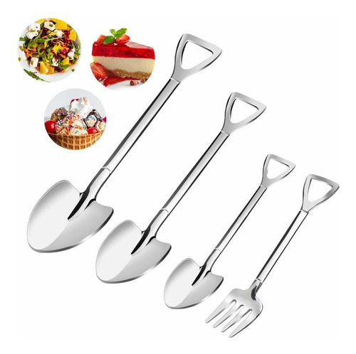 Ice Crema Scoop, Stainless Steel Dessert Spoon Solid Shov