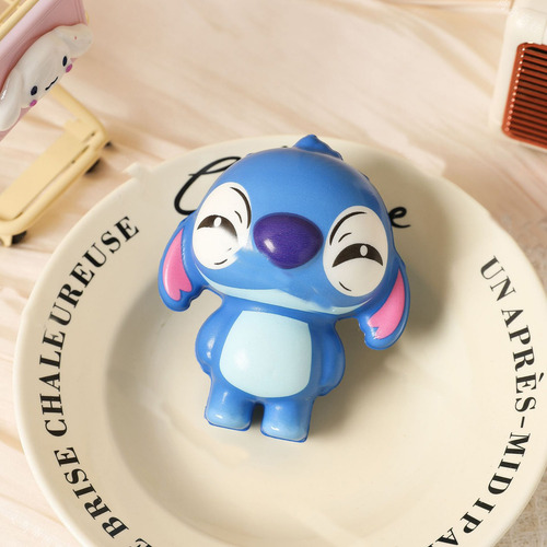 Squeeze Squishy Toy Stitch para aliviar o estresse, 1 unidade, azul