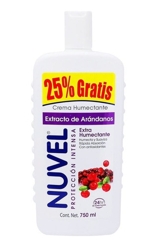 Nuvel Crema Corporal Protección Intensiva Antióxidantes Arandanos