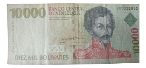 Billete 10000 Bolívares Febrero 1998