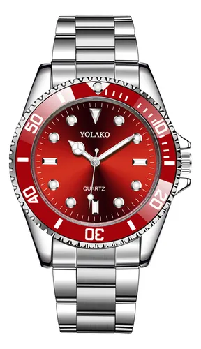 Reloj De Hombre Rojo Moda Cuarzo Verde Fantasma