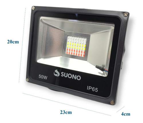 Imagen 2 de 10 de Pack 4 Unidades Reflector Led Rgb 50w Exterior 16 Colores