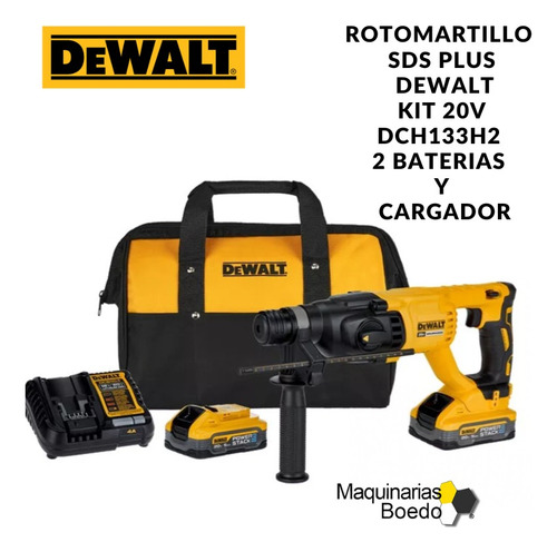 Rotomartillo Sds Plus 2 Batería+ Carg Dch133h2 Dewalt Amarillo 50