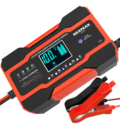 Cargador De Batería Nexpeak Nc201, 10 Amperios, 12 V, 24 V
