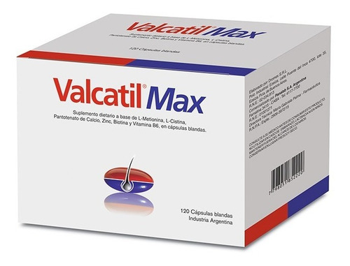 Valcatil Max P/ Caída Del Pelo X 120 Cáps. Blandas