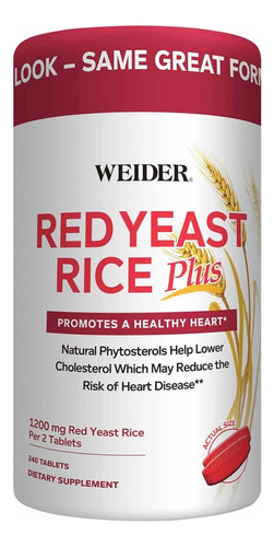 Red Yeast Rice Plus 1200mg Contra Colesterol  (240 Tabletas) Sabor S/n