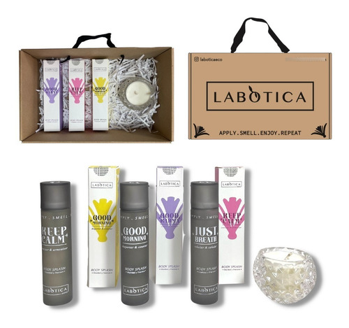 Imagen 1 de 9 de Box Regalo Dia De La Madre Kit N3 Laboticaeco Perfumes Vela