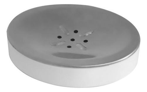 Saboneteira De Inox Para Bancada Com Reservatório Ps Branco! Cor Branco
