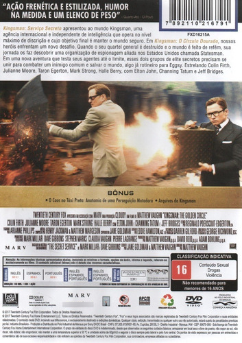 Dvd - Kingsman - O Círculo Dourado - Taron Egerton - Lacrado