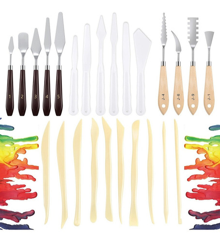 25pcs Painting Knives Set, Painting Knife Stainless Steel Pa