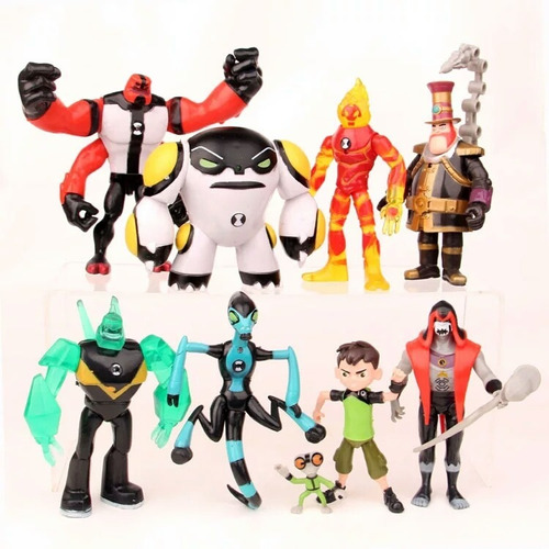 Boneco Ben 10 Kit 9 Bonecos Ben 10 Com Luz De Led 13 Cm