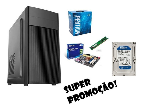 Imagem 1 de 4 de Computador Home Office Pentium 2.5ghz 4gb De Ram E Hd 500gb