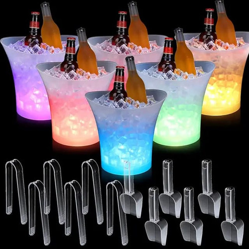 Hielera Parlante Cubetera Led Bluetooth Grande 7l Musical