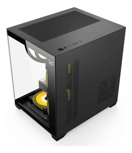 Gabinete Naceb Na-0637n, Midi-tower +4 Ventiladores 120mm Negro