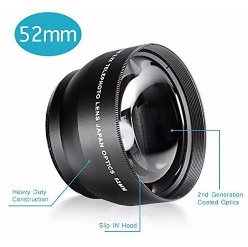 Kit De Lentes Ultra Deluxe Para Canon Eos M50 Mark Ii Con 55