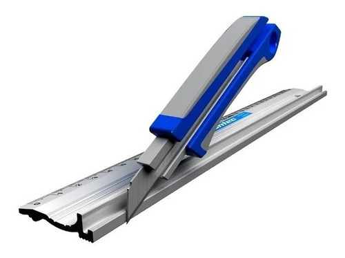 Imagen 4 de 6 de Regla De Corte Con Proteccion De Dedos Aluminio 40cm Full