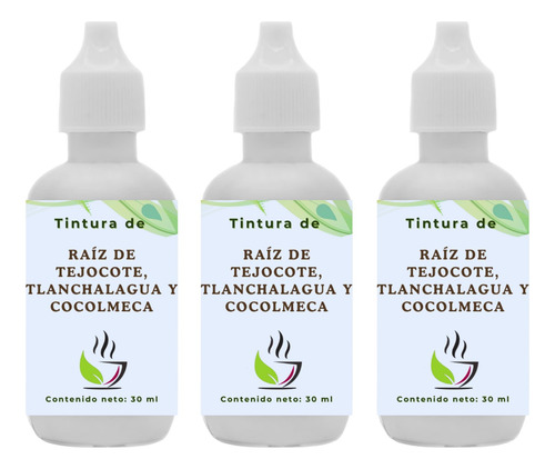 3 Té De Raíz De Tejocote Tlanchalagua Cocolmeca Gotas 30 Ml