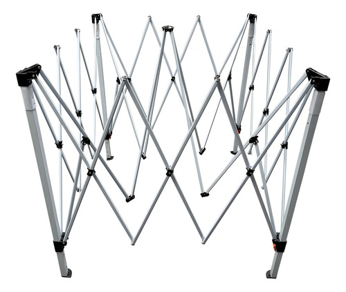 Kit 2 Tenda Gazebo Sanfonado 3x3 Com Proteção Silvercoating Cor Azul