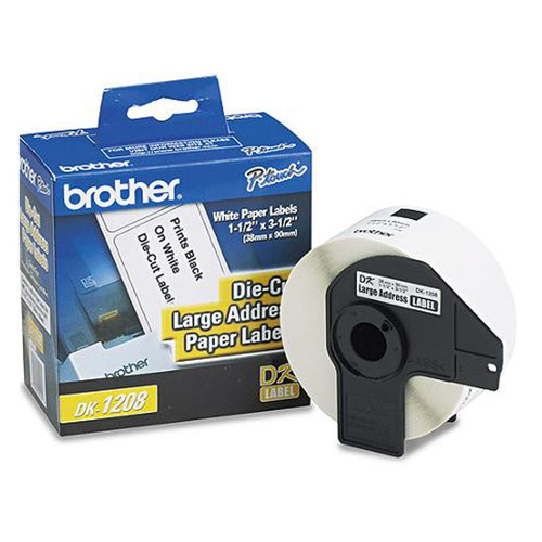 Cinta Brother Dk-1208, 38 Mm X 90 Mm, 400 Etiquetas.factura