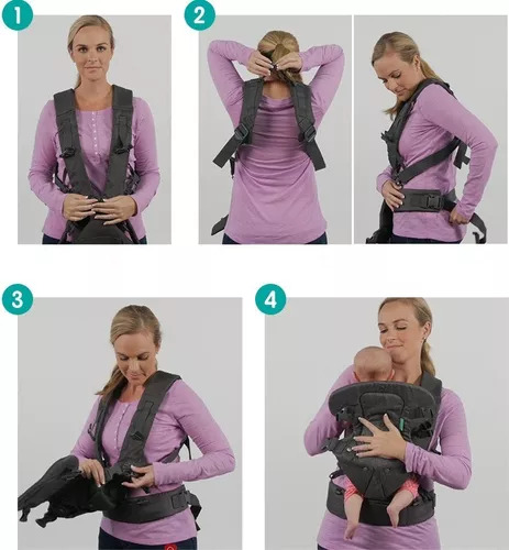 Bolsa Ergonómica Tipo Canguro Para Bebés Mamá 4 En 1 Com