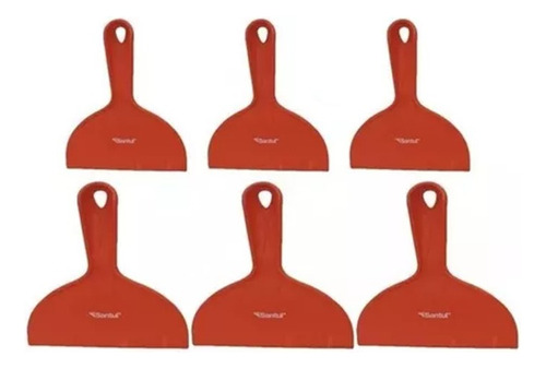 Juego De 6 Espátulas Plásticas De 4 Y 6 (3 Pz De C/u)