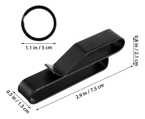 Pinza Para Llaves Con Hebilla Para Cinturón, Acero Inoxidabl
