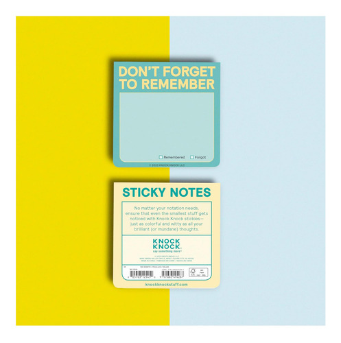 Knock Knock De 8 Caras No Se Olvide De Recordar Sticky Note