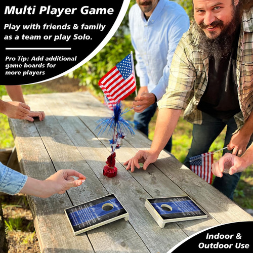 Juego Oficial Coinhole Mini Cornhole | Lanzamiento De Puf De